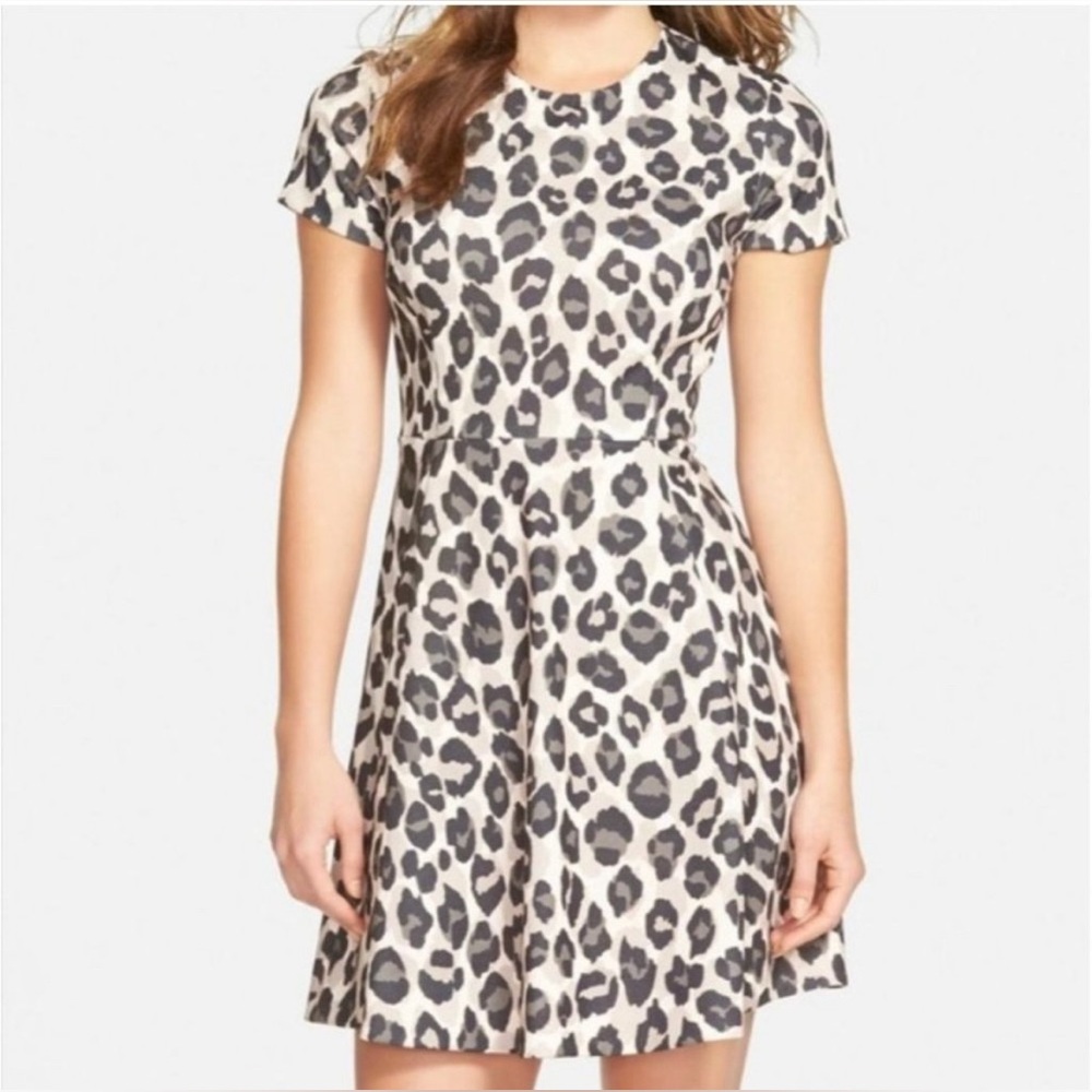 Eliza J Leopard Print Fit & Flare Dress, Women's size 16. NWT!